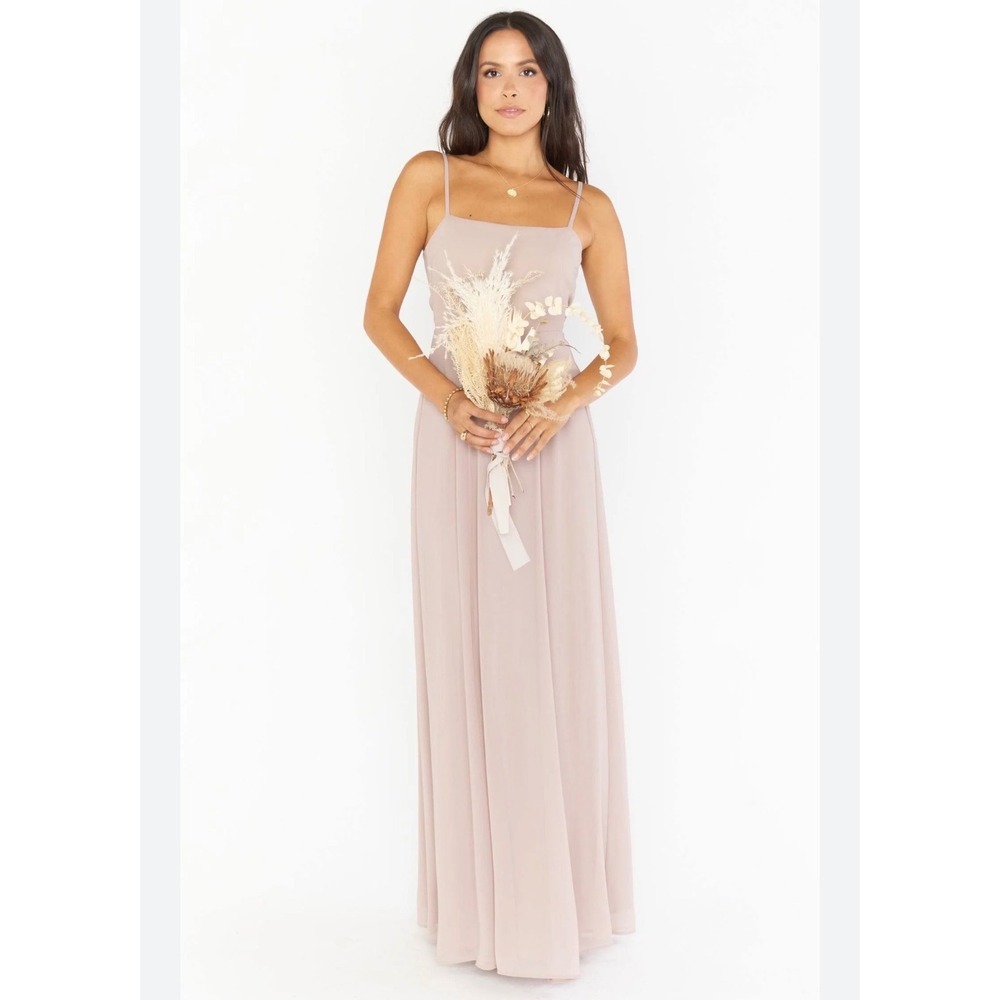 Show Me Your Mumu Lauren Tie Maxi Dress Silver Sage NWT XL Bridesmaid Wedding